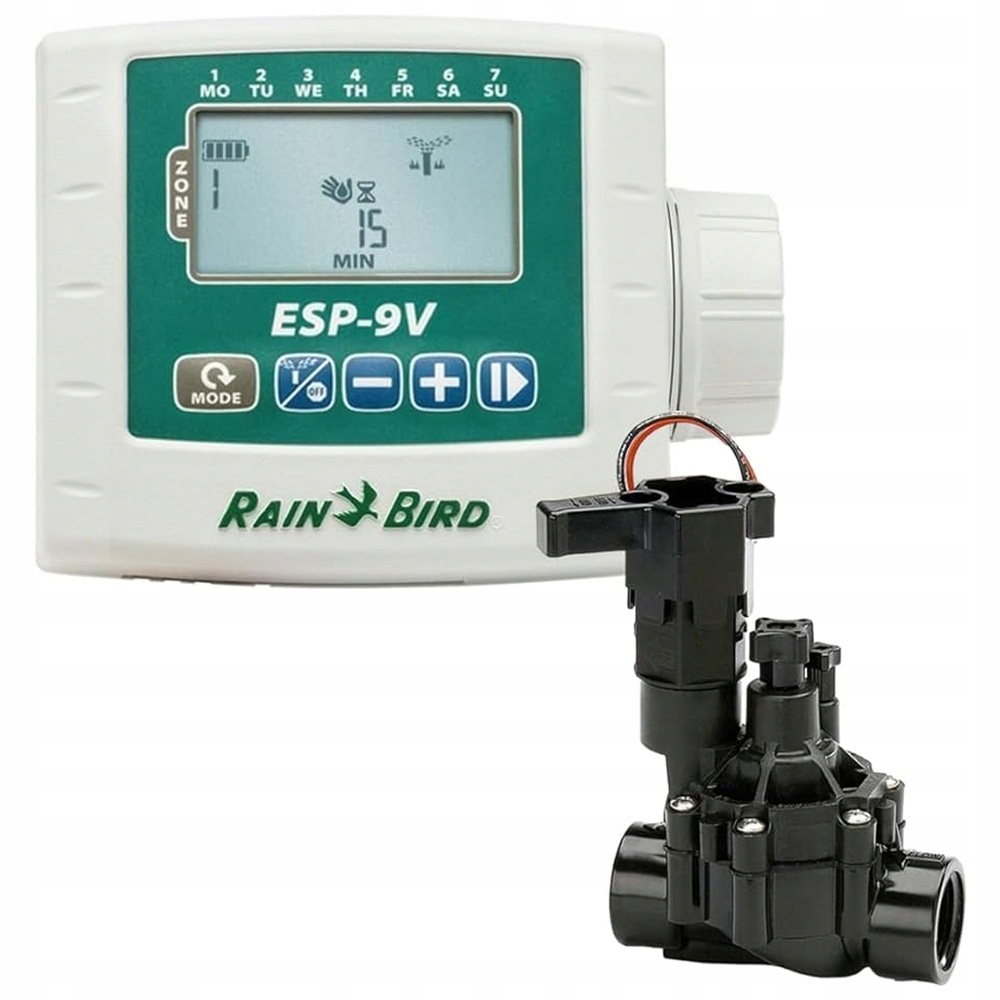 Vonkajší Regulátor Zavlažovania 1-SEKČNÝ ESP-9V-1 Rain Bird Elektroventil