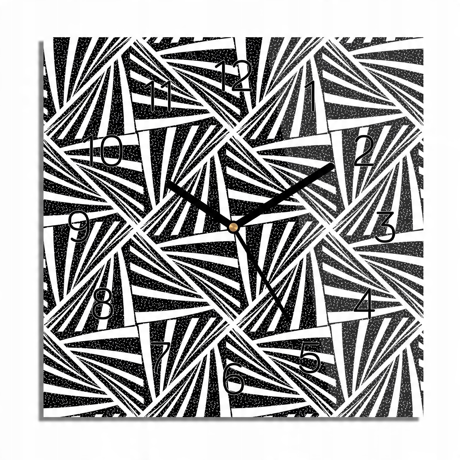 

Geometryczny wzór zegar na szkle z grafiką 30x30