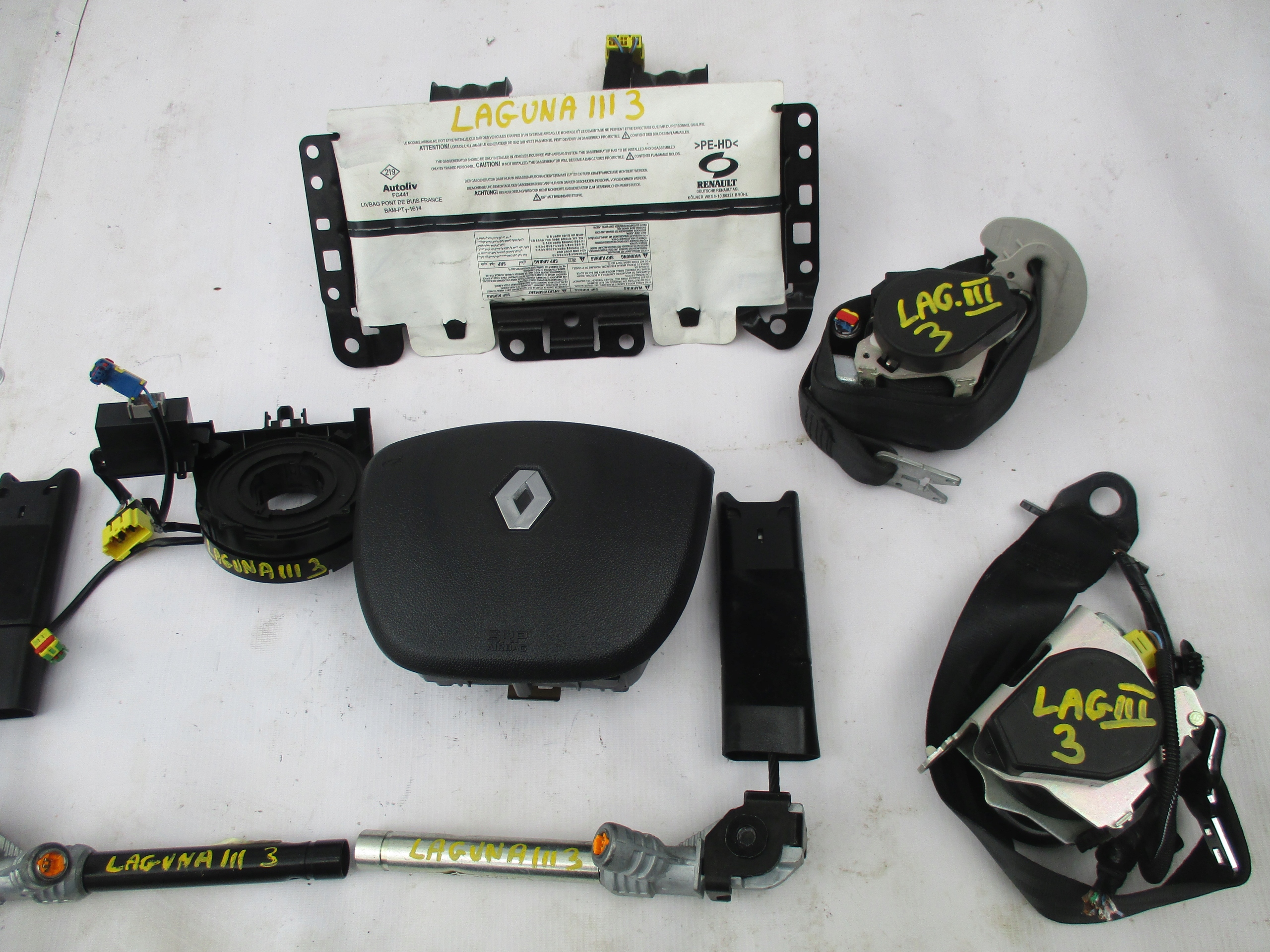 Airbags + Gurten kpl Renault Laguna III