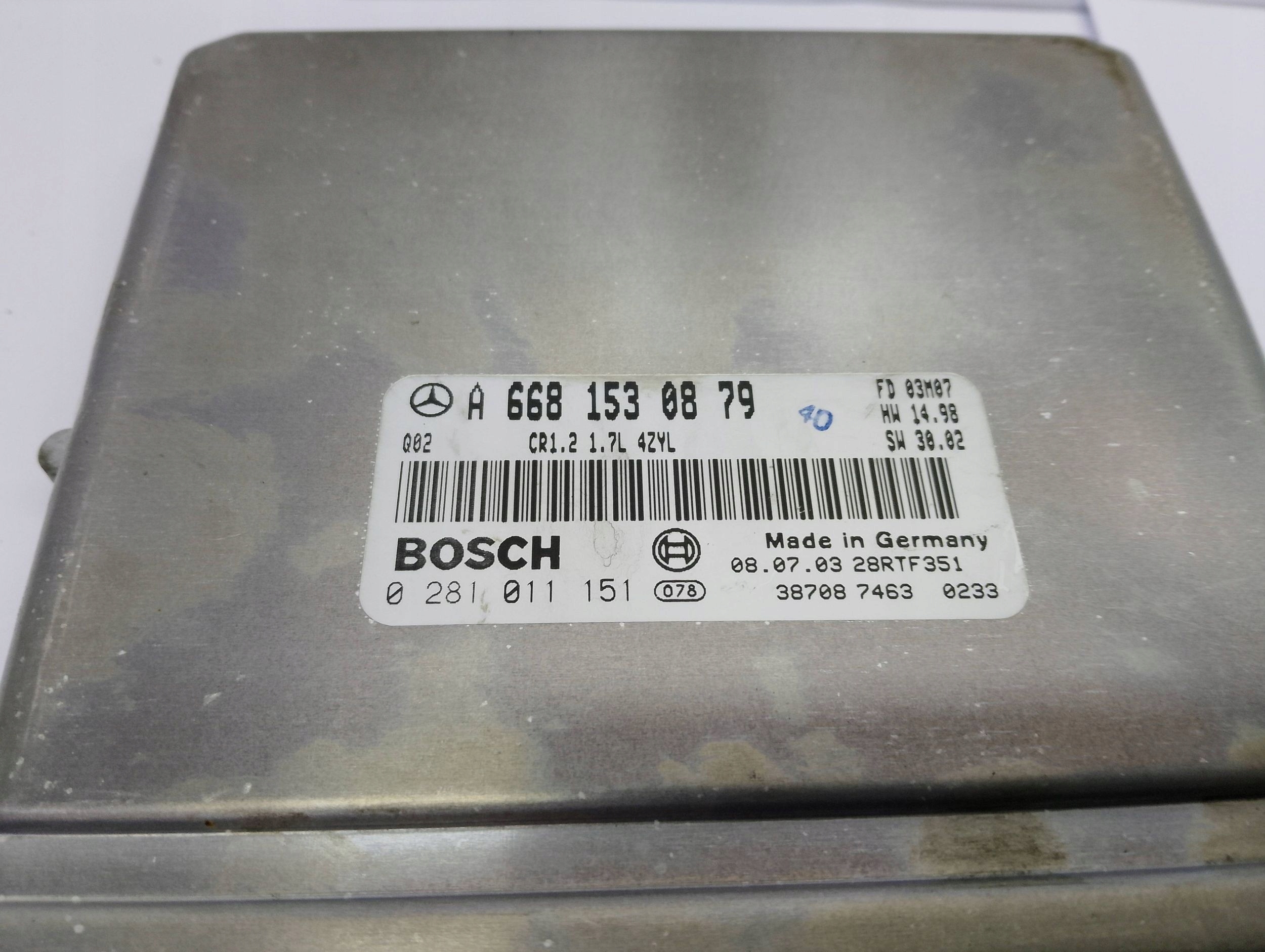 computer control unit of the engine Mercedes W 168 A6681530879 0281011151