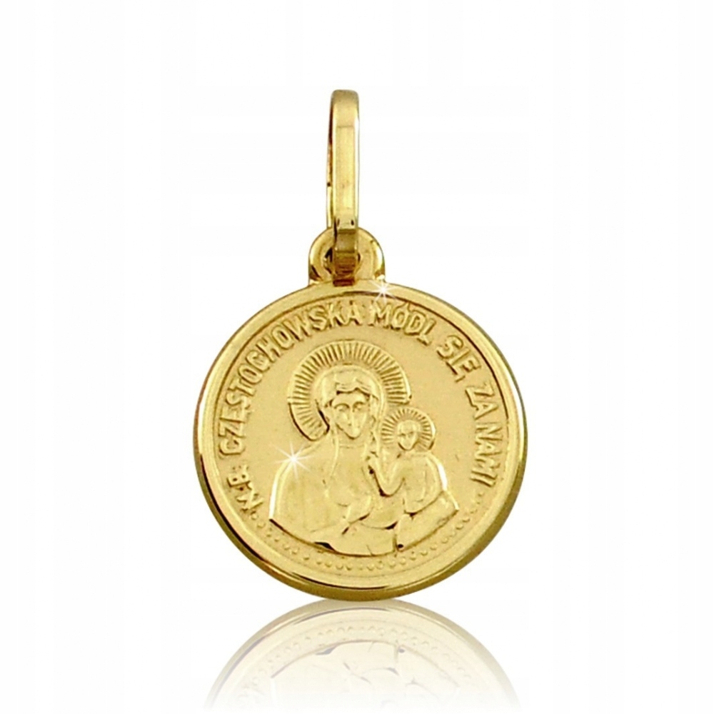 ZŁOTY MEDALIK MATKA BOSKA CZĘSTOCHOWSKA ZŁOTO 333