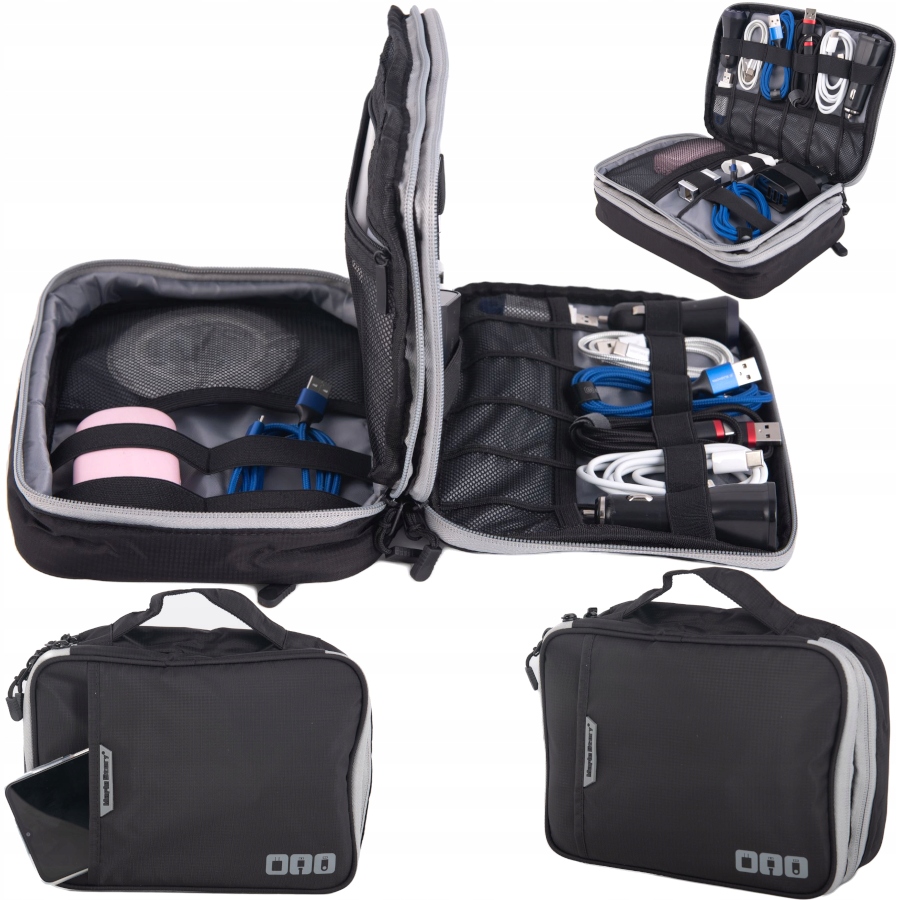 

Torba 2 Warstwy Organizer Na Kable Ładowarki Karty