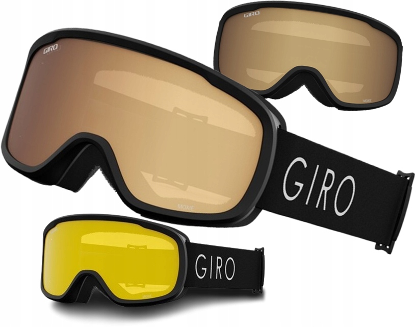Lyžařské brýle Giro Moxie Black Core Light Amber Gold+ Yellow na brýle