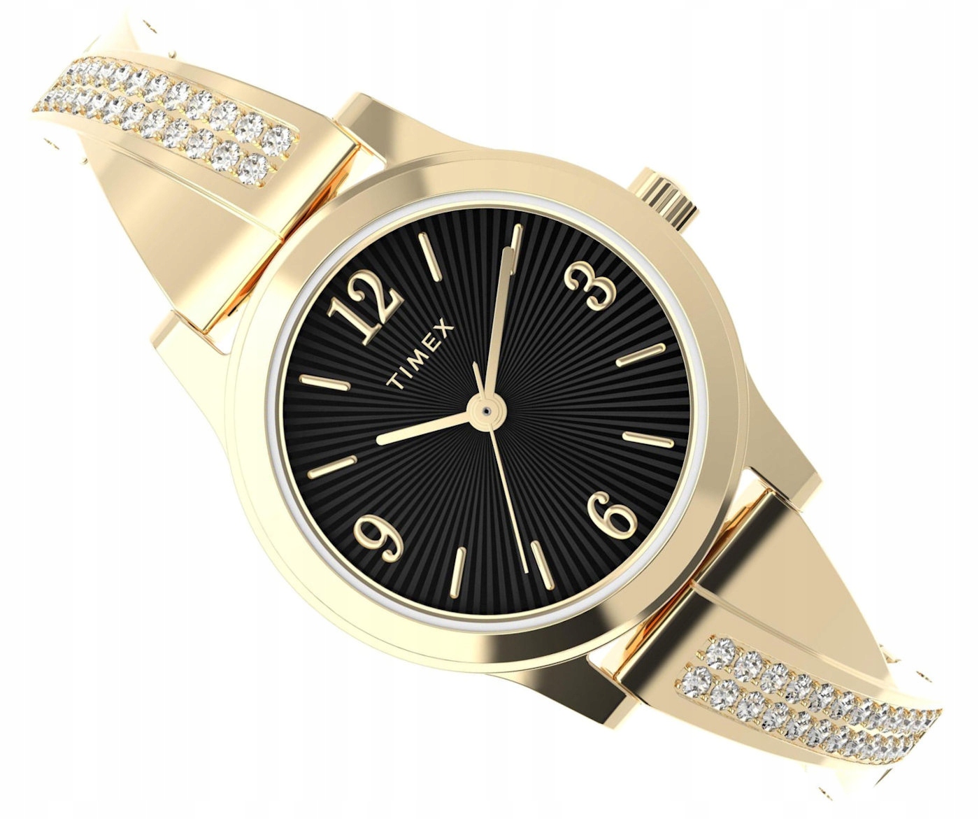Dámské Bižuterní Zlaté Hodinky Timex TW2Y39200, Natahovací Náramek
