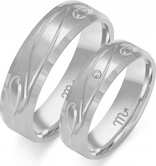 svatební bílé snubní prsteny pro páry 585, 11 12 13, módní svatební kolekce