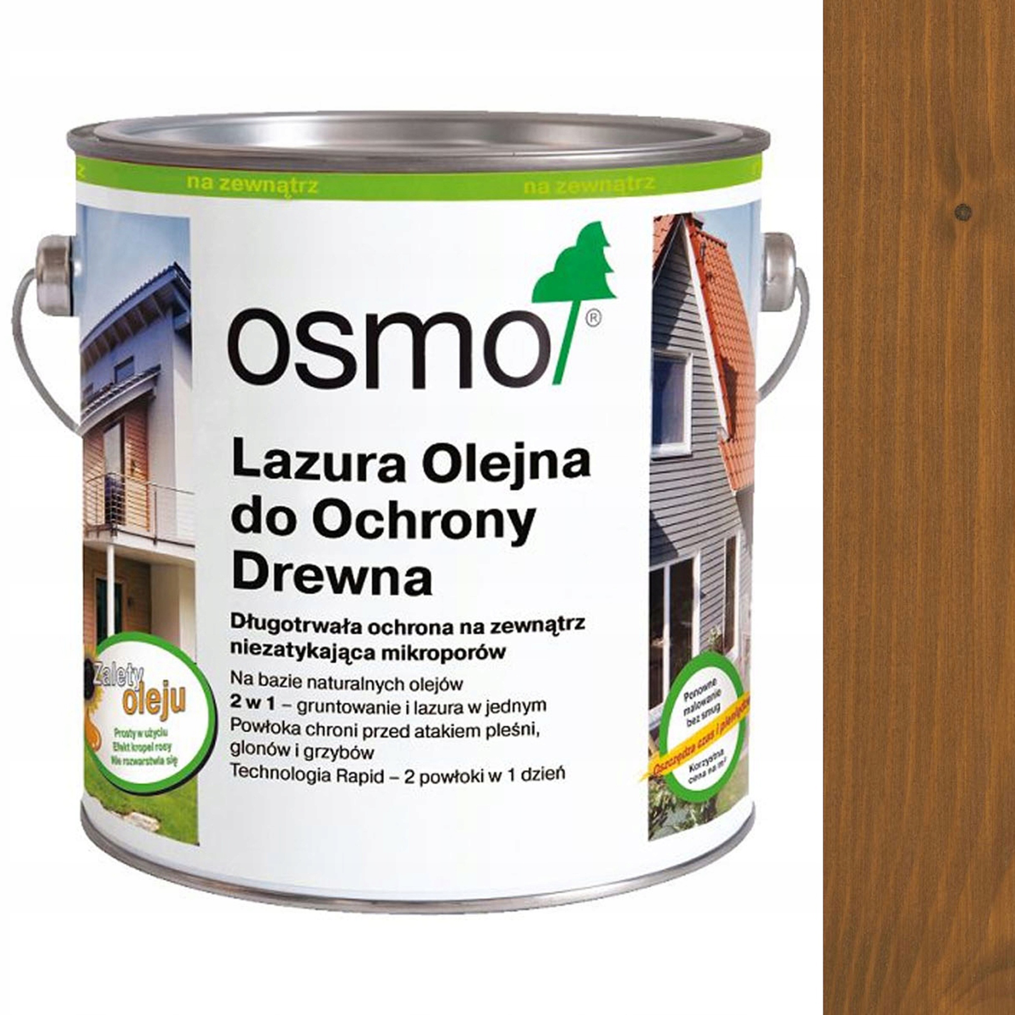Osmo 706 Lazura Olejna Ochronna do drewna Dąb 0,75L