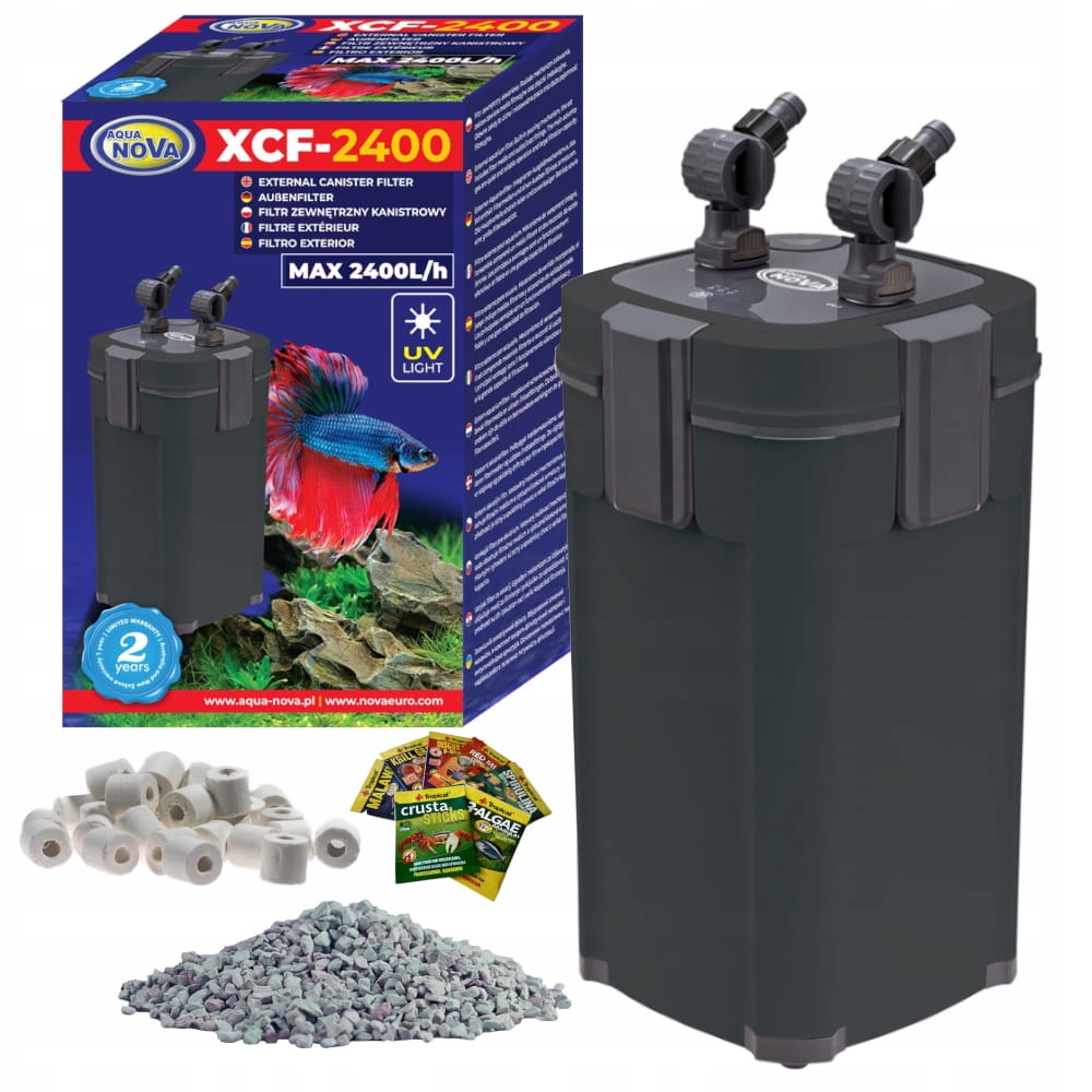 Levně Vnější filtr Aqua Nova Xcf -2400 Uv 9W Akvárium Do 500L Dárek