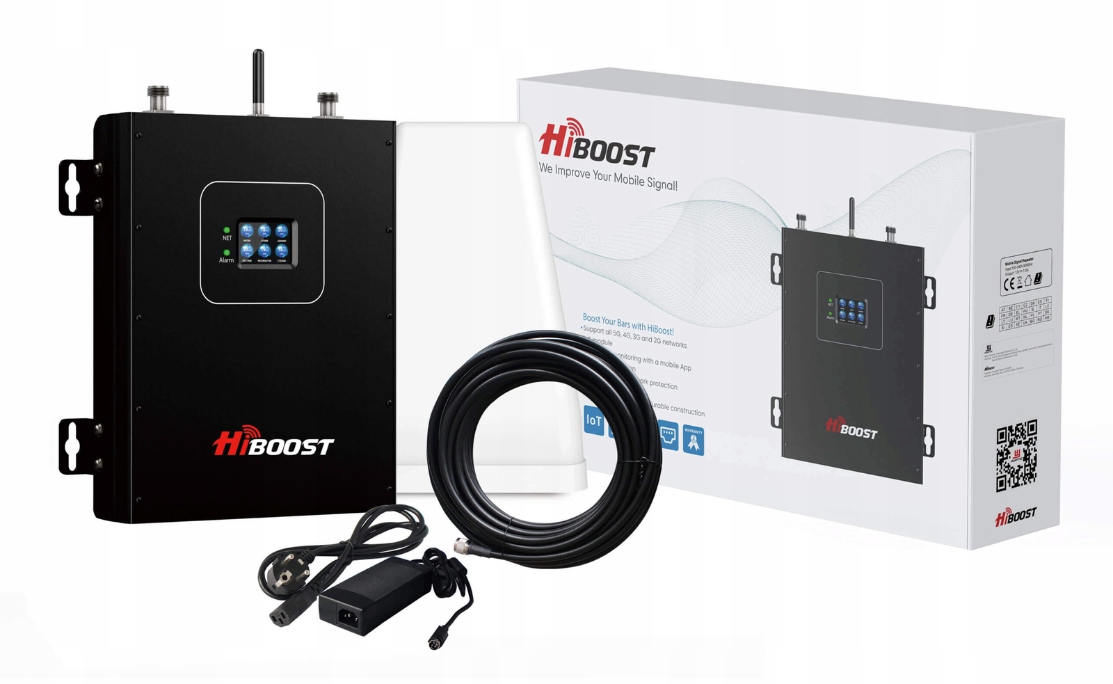Zestaw Repeater GSM/5G HiBoost Hi23-6S-Plus 6 PASM kabel 15.2m wzmacniacz