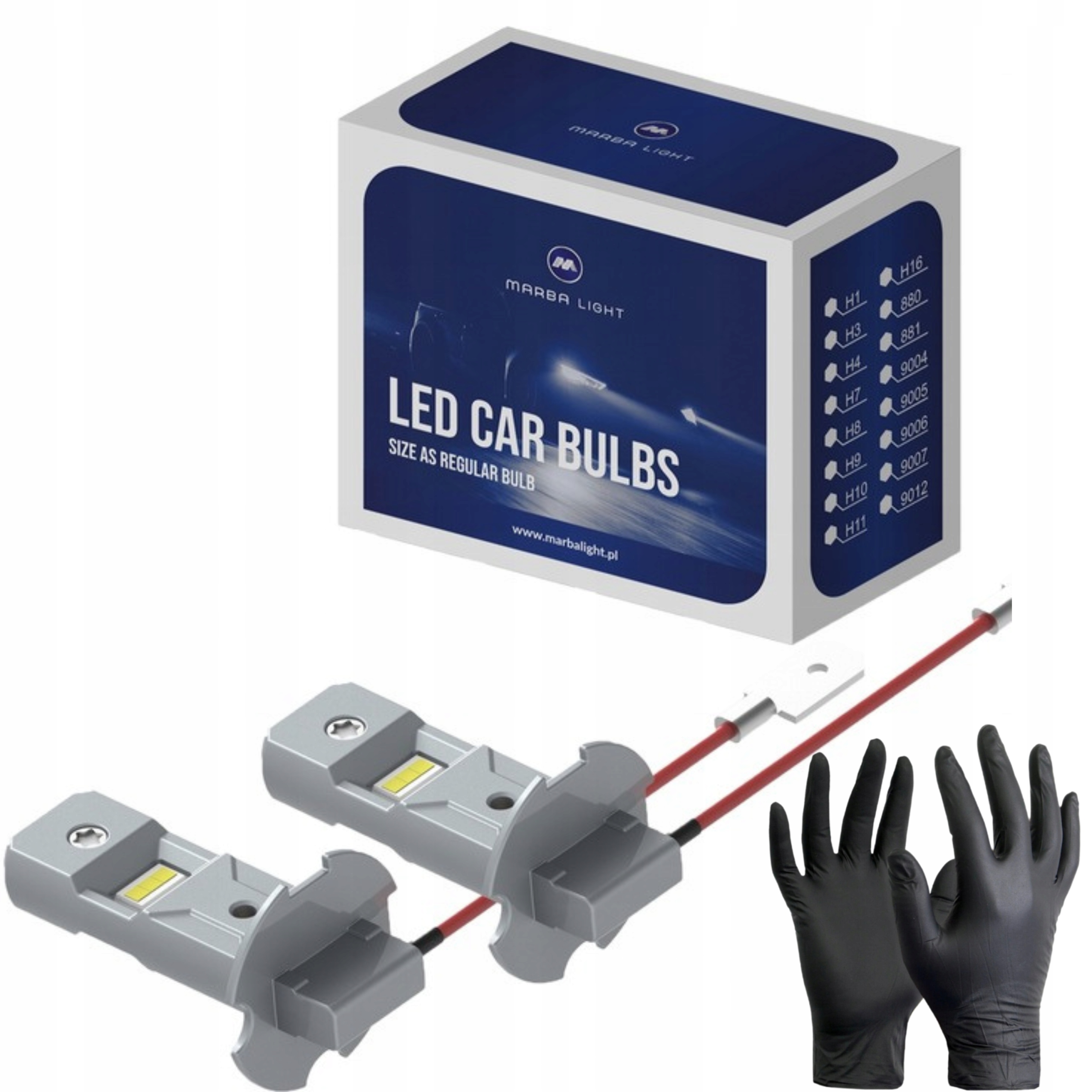 Žárovky H3 Led Marba Light 6000K Bílé 1:1 Vhodné Pro Lampy Hella Wesem