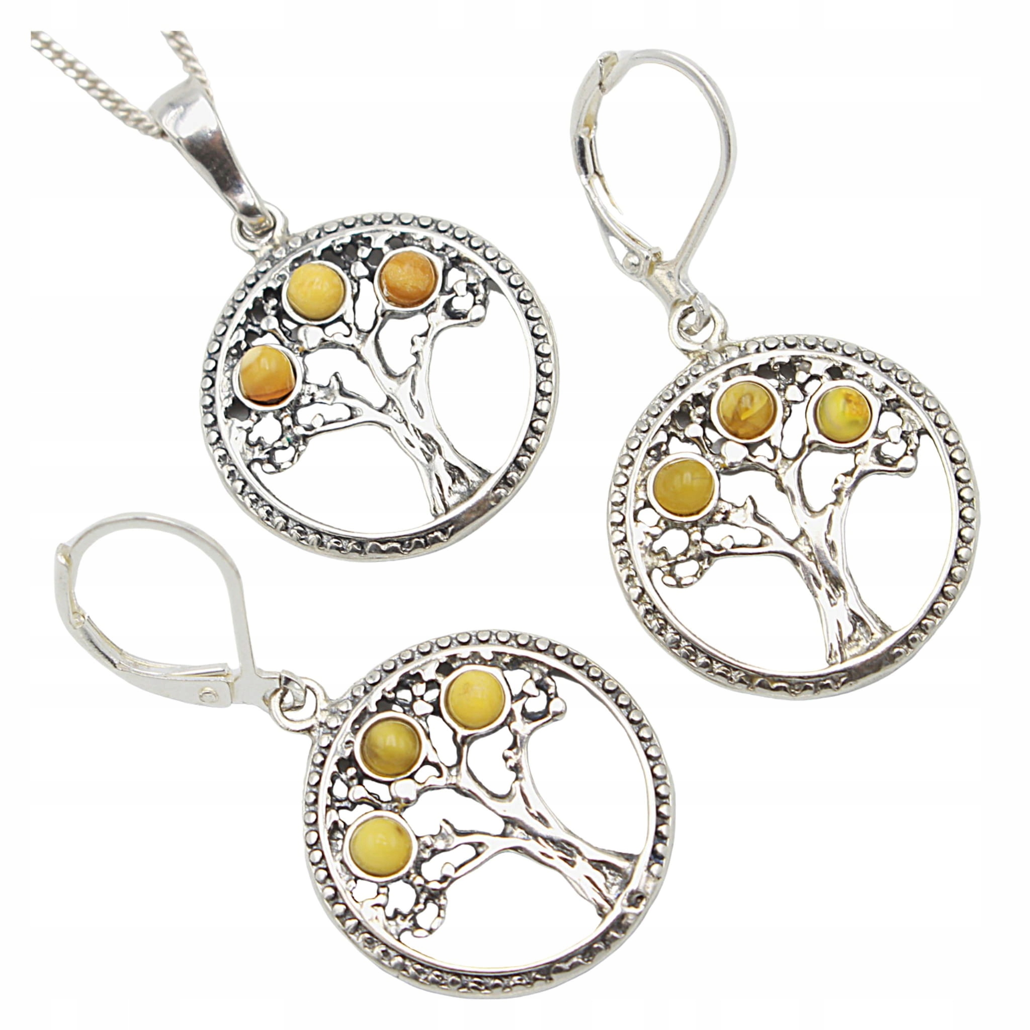 Komplet s jantarem Jantarový přírodní Řetízek