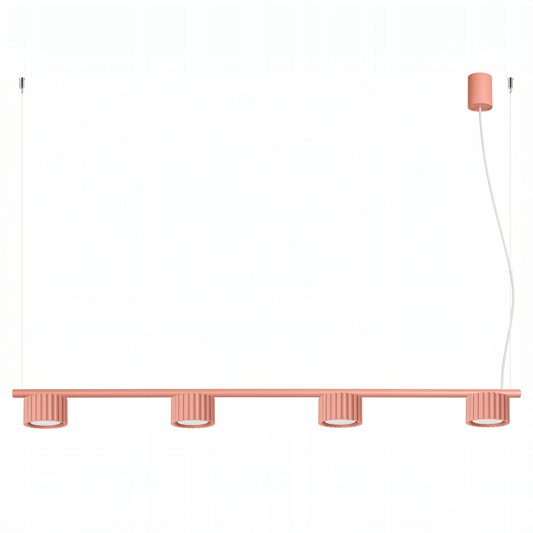 Żyrandol Aura 4 brzoskwiniowa Gx53 design nowoczesny do salonu Sollux led