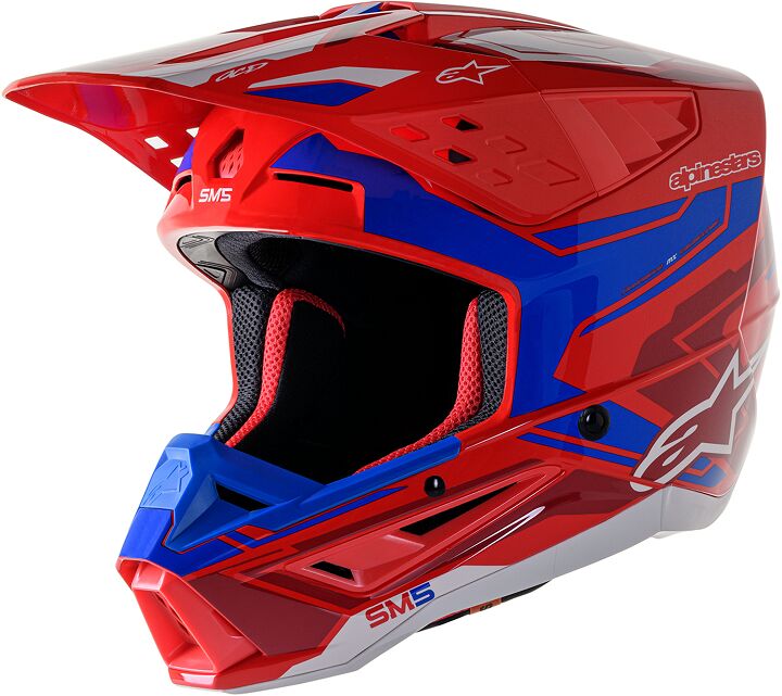 Alpinestars Supertech M5 Action 2 Krížová Prilba Červená/modrá L