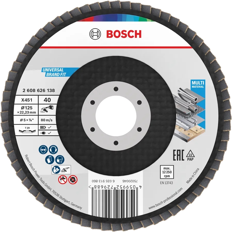 BOSCH TARCZA LISTKOWA LAMELKA DO METALU 125mm G40