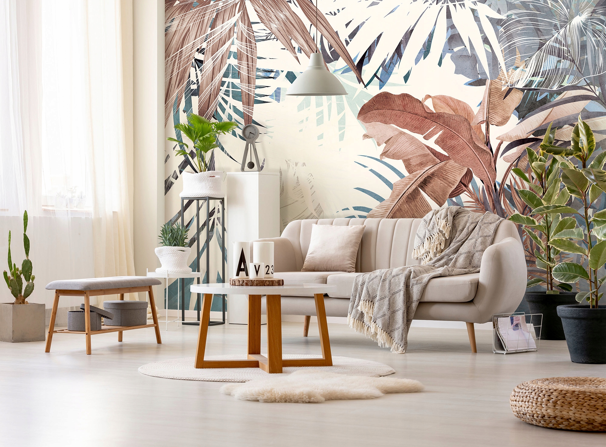 Fototapeta 3D LIŚCIE MONSTERA PAPROCI XXL 416x254 Orientacja pozioma