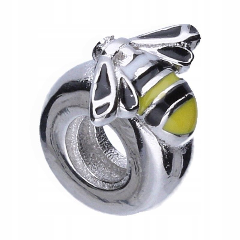 CHARMS BEADS KORALIK ZAWIESZKA PSZCZOŁA SREBRO 925