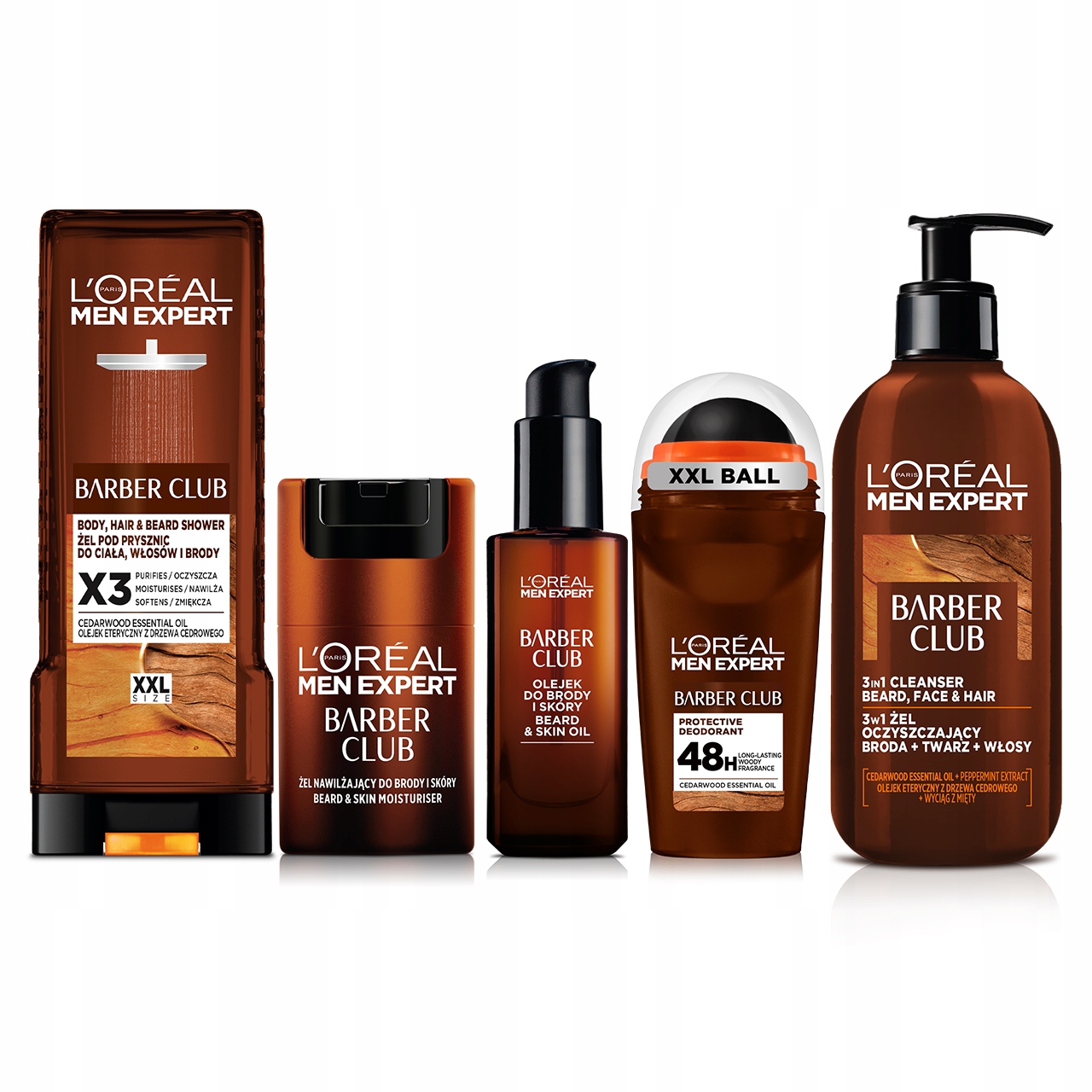 Zestaw L'Oréal Men Expert Barber Club do Pielęgnacji Ciała Brody i Włosów