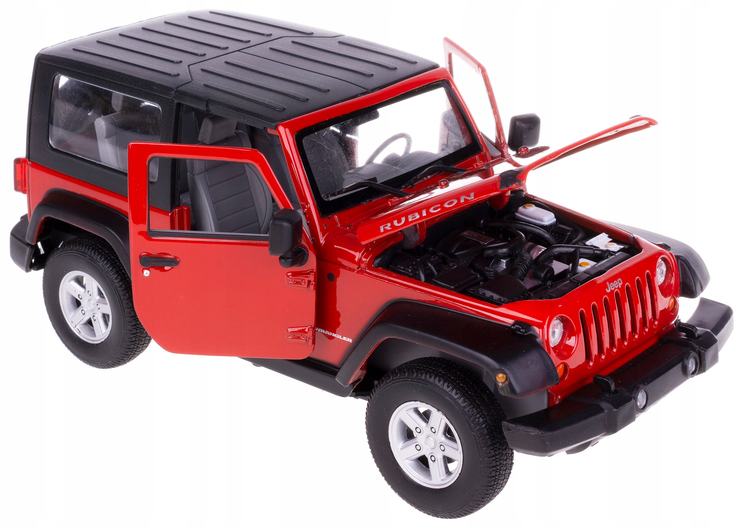 

2007 Jeep Wrangler Model Metal Welly 1:24 Bordowy