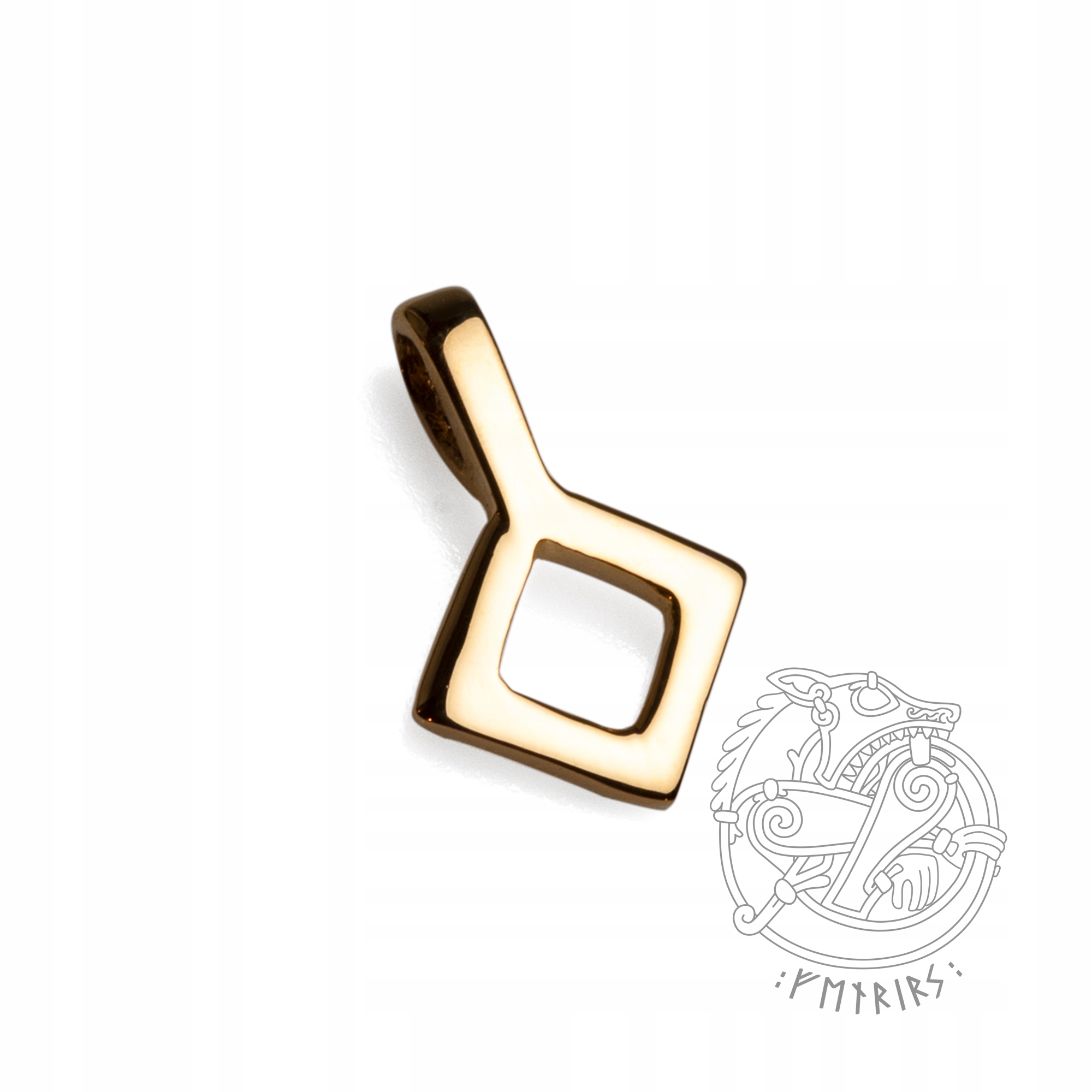 Přívěsek s rounou Inguz Enguz Ingwaz pozlacená starší Futhark