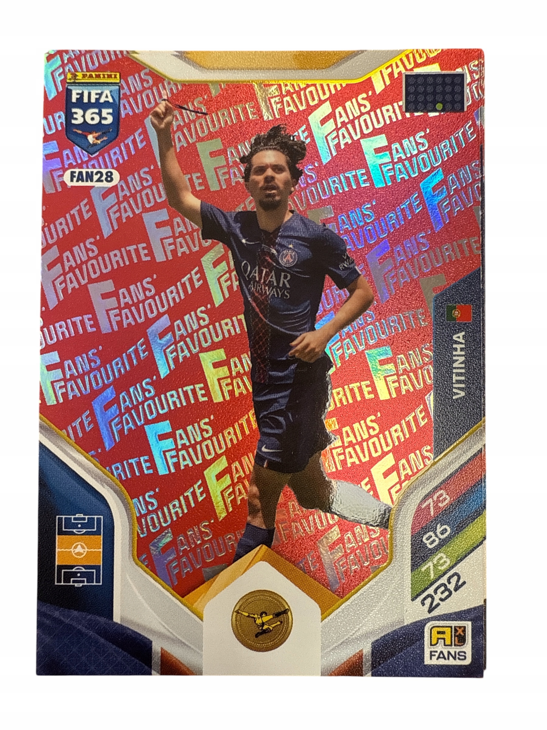 Fifa 365 2026 Adrenalyn XL Panini Fans FAN28 Vitinha czerwona red