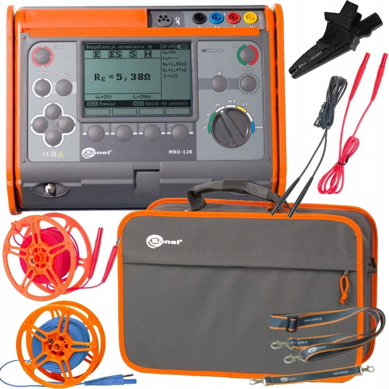Sonel MRU-120 Merač odporu uzemnenia a odporu pôdy Sada