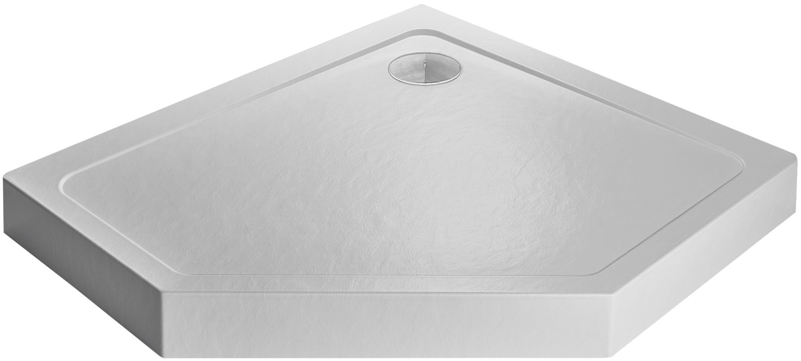 Brodzik akrylowy asymetryczny Doros Pt E Compact biały 100x80 Bez syfonu P