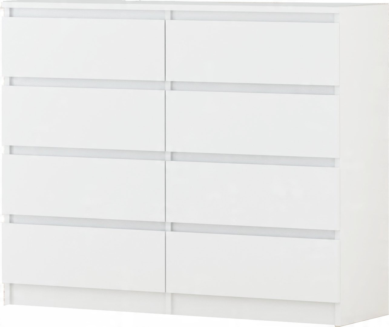 

Pojemna Komoda Pari 8 szuflad 140cm - Biała