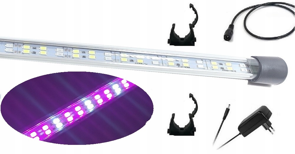 LAMPA ŚWIETLÓWKA LED GROW 35W IP65 ROŚLINY 30 cm