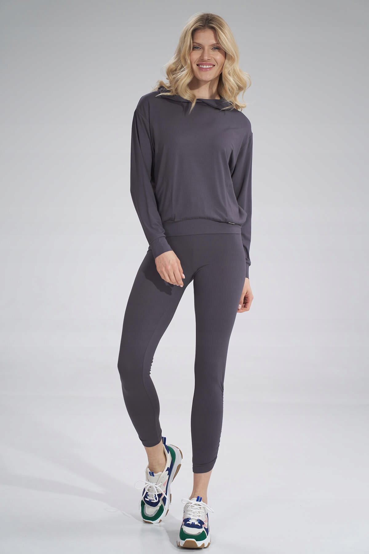 

Legginsy z Wysokim Stanem Marszczenie Nogawki XL