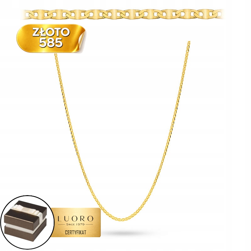 Řetízek Zlatý 585 14K Gucci Plochý 50 CM Elegantní Dárek