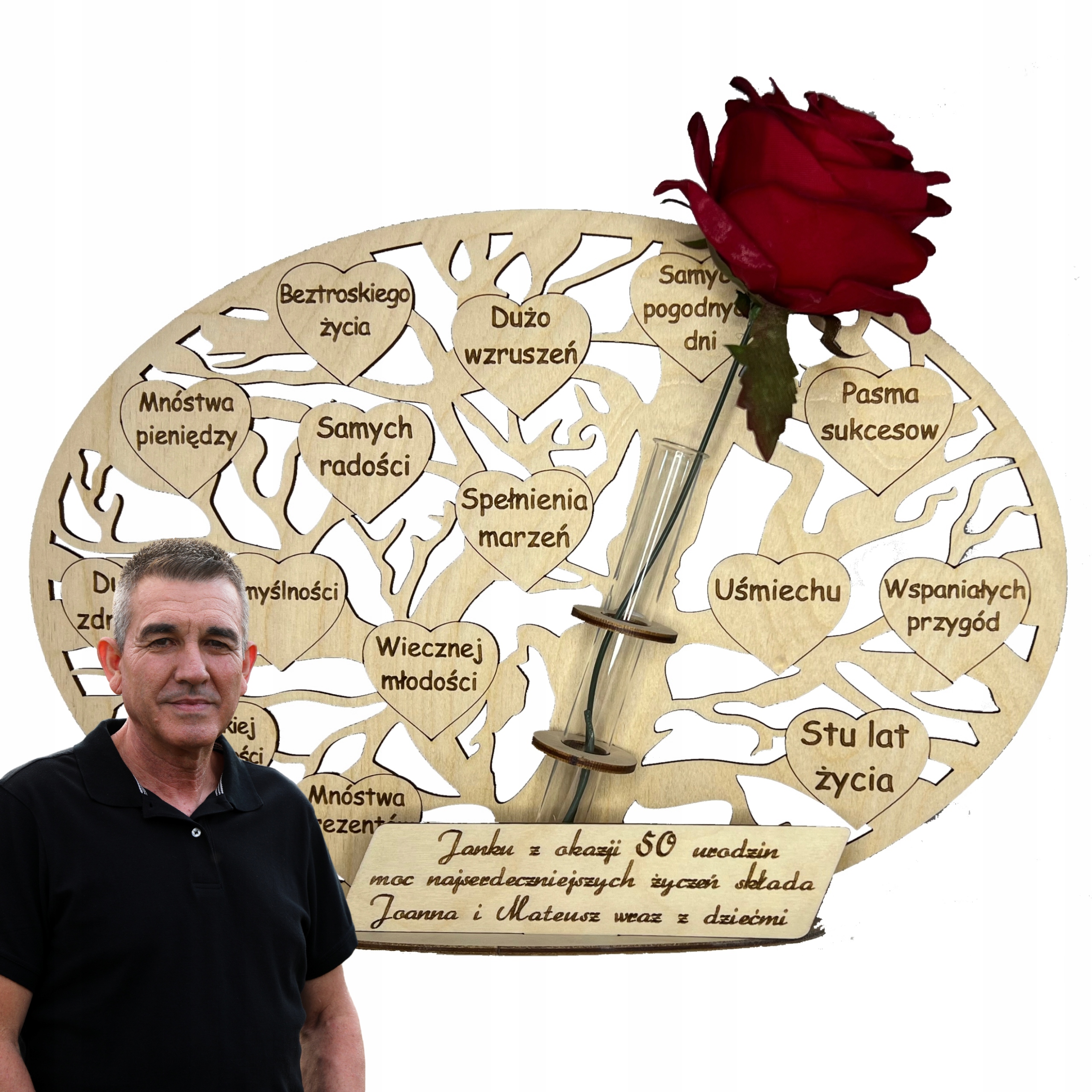 Narozeninový gravírovaný strom štěstí jako dárek