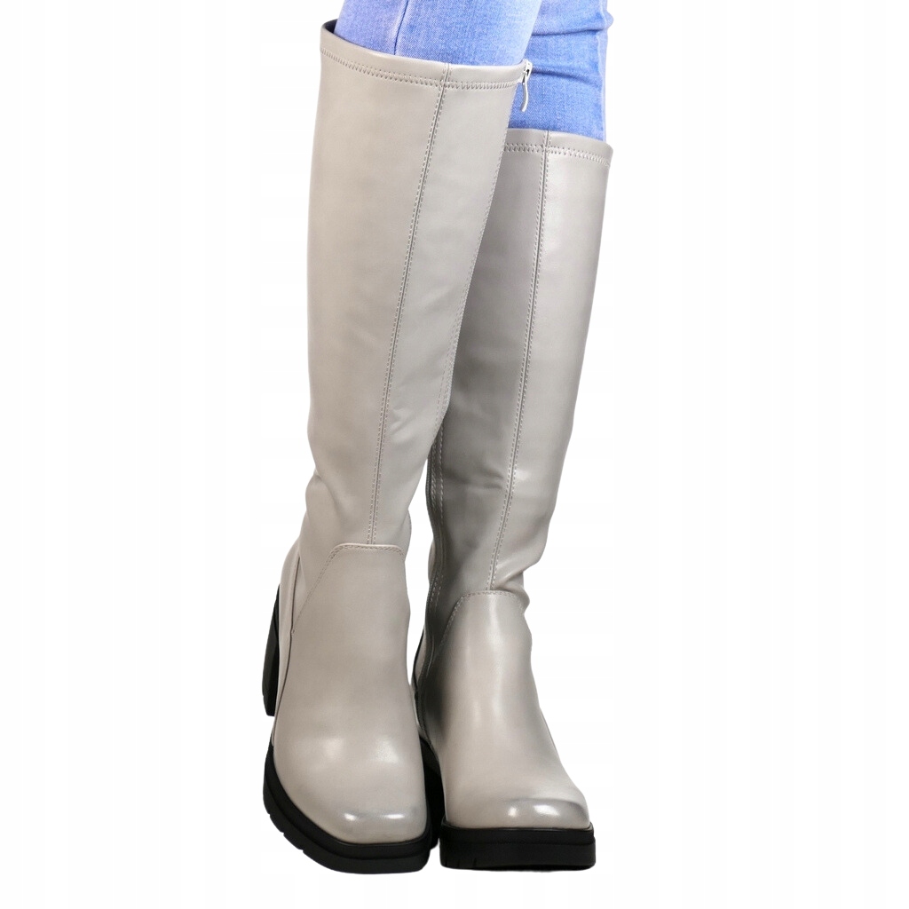 Černé Dámské Zimní Boty Workery Vysoké Do Poloviny Lýtka, Teplé A Pohodlné