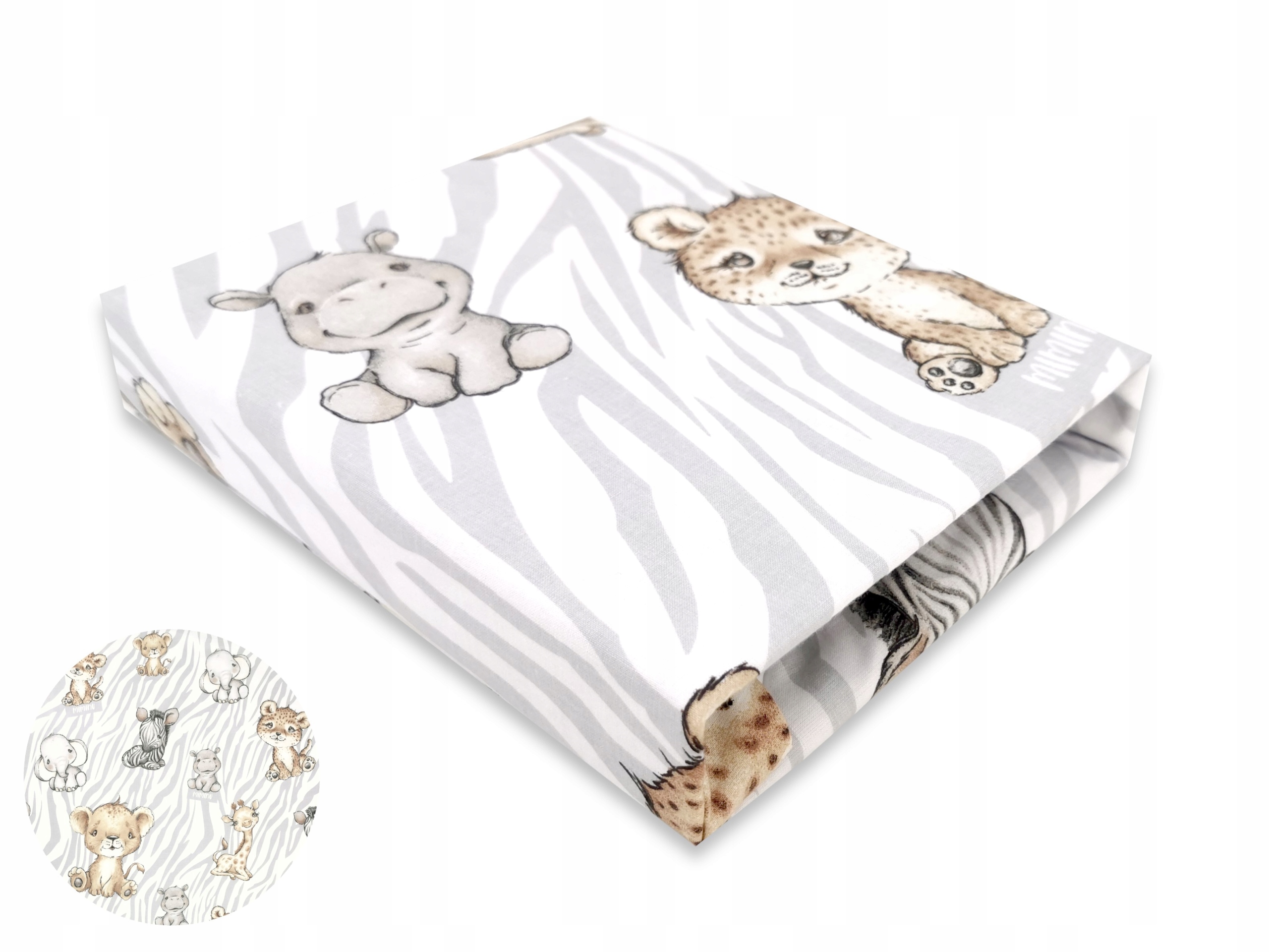 

Prześcieradło baw. z gumką 120x60 Safari Natural