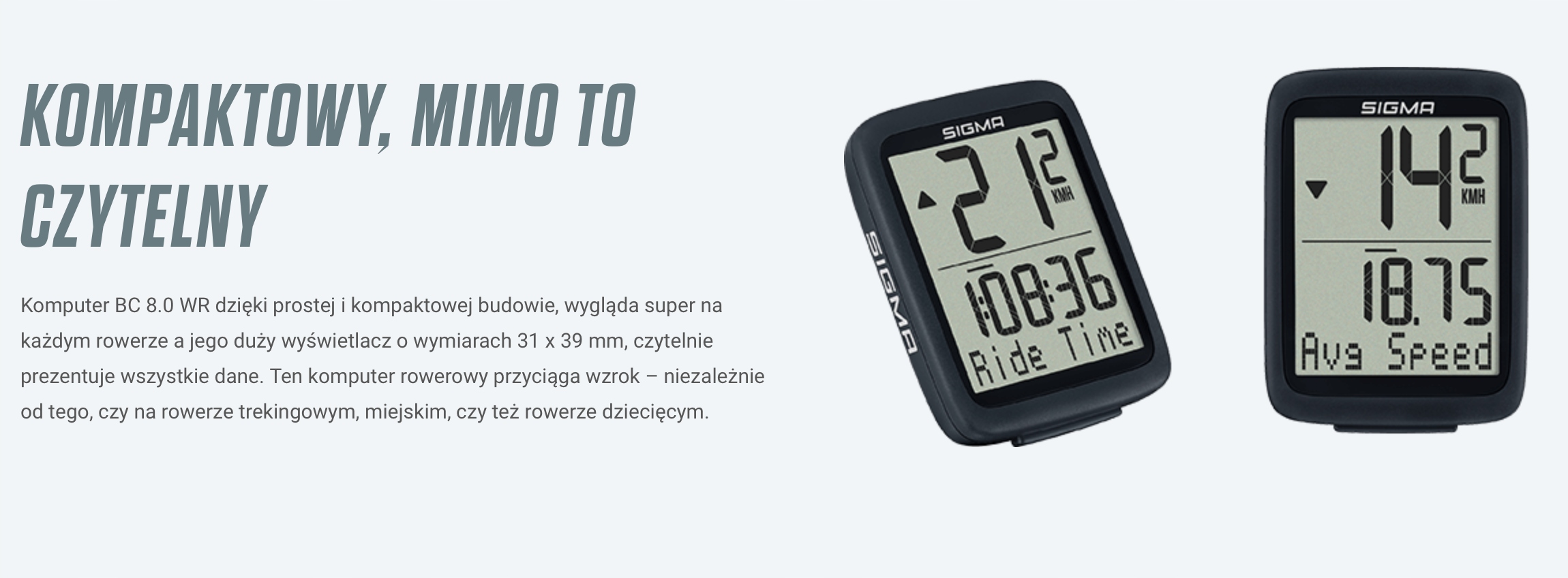 LICZNIK ROWEROWY SIGMA BC 8.0 WR ORIGINALS Model 2010000034026
