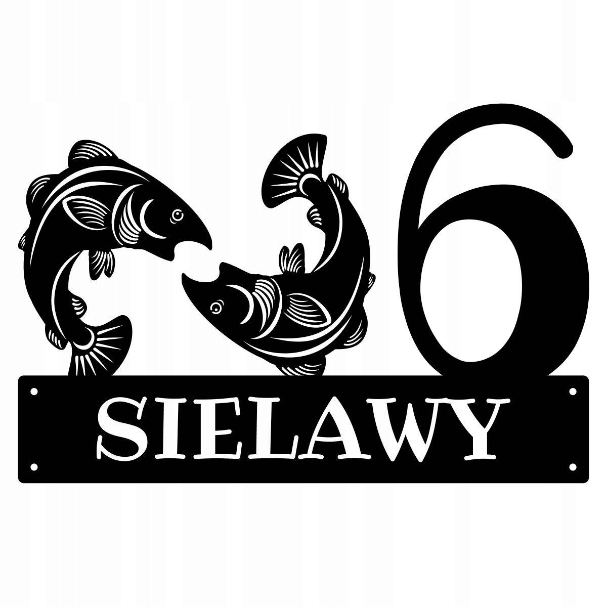 Číslo Na Dom 48 cm Tabuľa Adresa Ocel 2MM ul. Sielawy