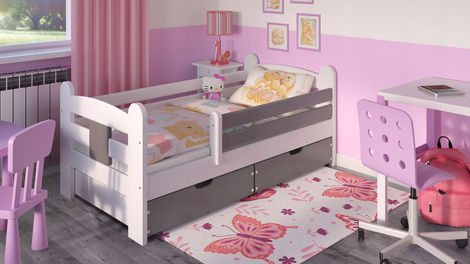 ŁÓŻKO DLA DZIECKA 80X160 TIMI PLUS BEZ MATERACA Szerokość produktu 80 cm