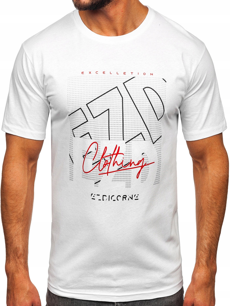 

T-shirt Koszulka Męska Biała 14748 Denley_l