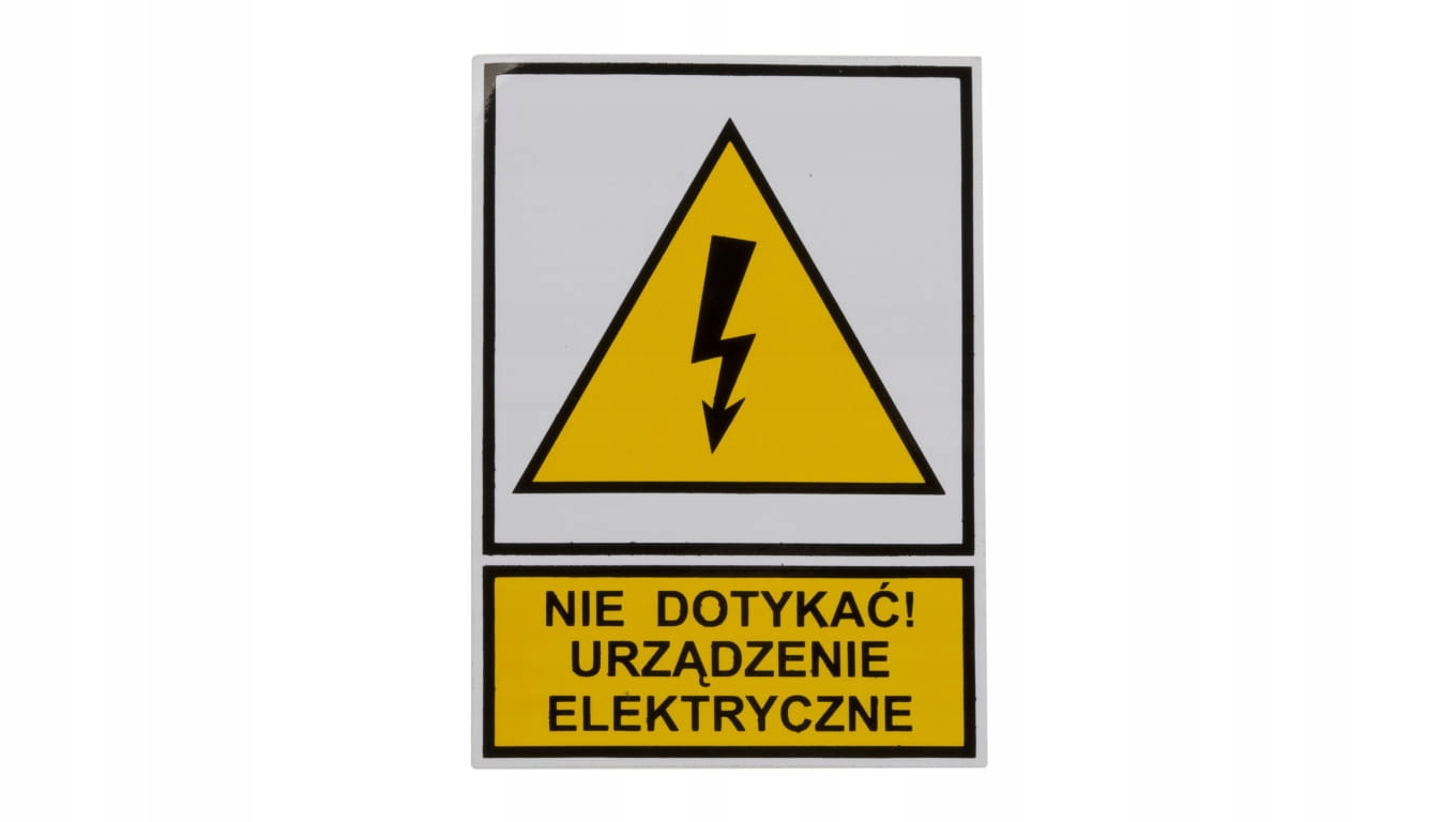 Tabliczka ostrzegawcza Nie dotykać! Urządzenie elektryczne 1SZT