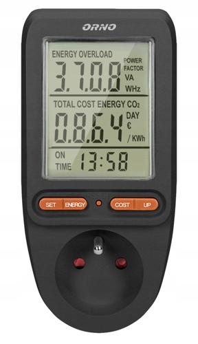 WATOMIERZ KALKULATOR LICZNIK POBORU PRĄDU ENERGII Marka Orno