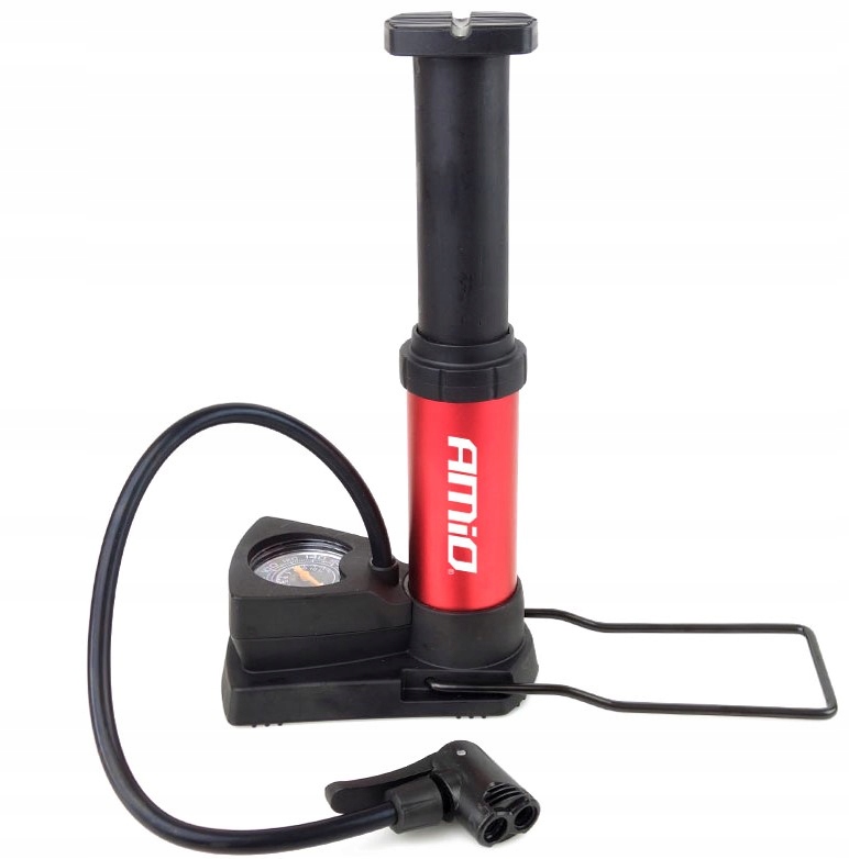 KOMPAKTOWA POMPKA ROWEROWA NOŻNA Z MANOMETREM MINI