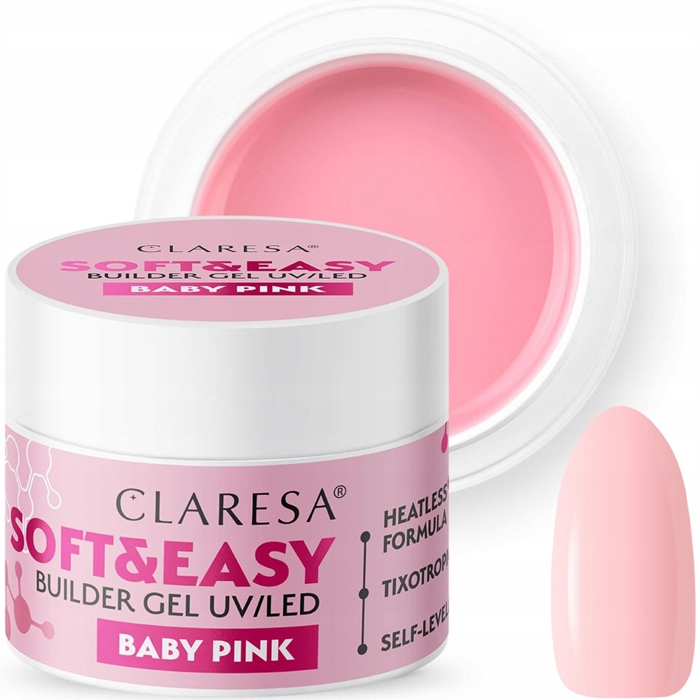 Claresa Soft Easy Builder Gel Stavební Gel Baby Pink Cukrová růže 90 g