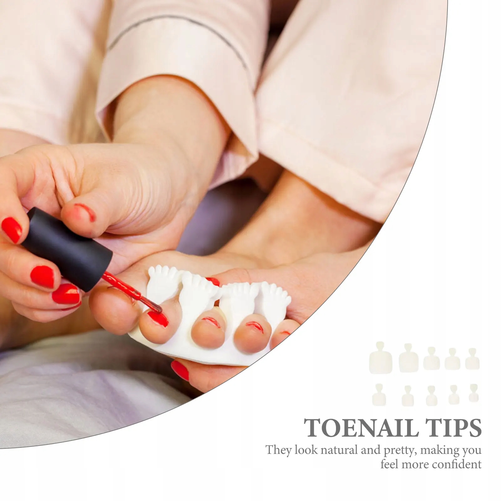 Plastikowe Sztuczne Paznokcie U Stóp Pakowane Kolor Inny kolor