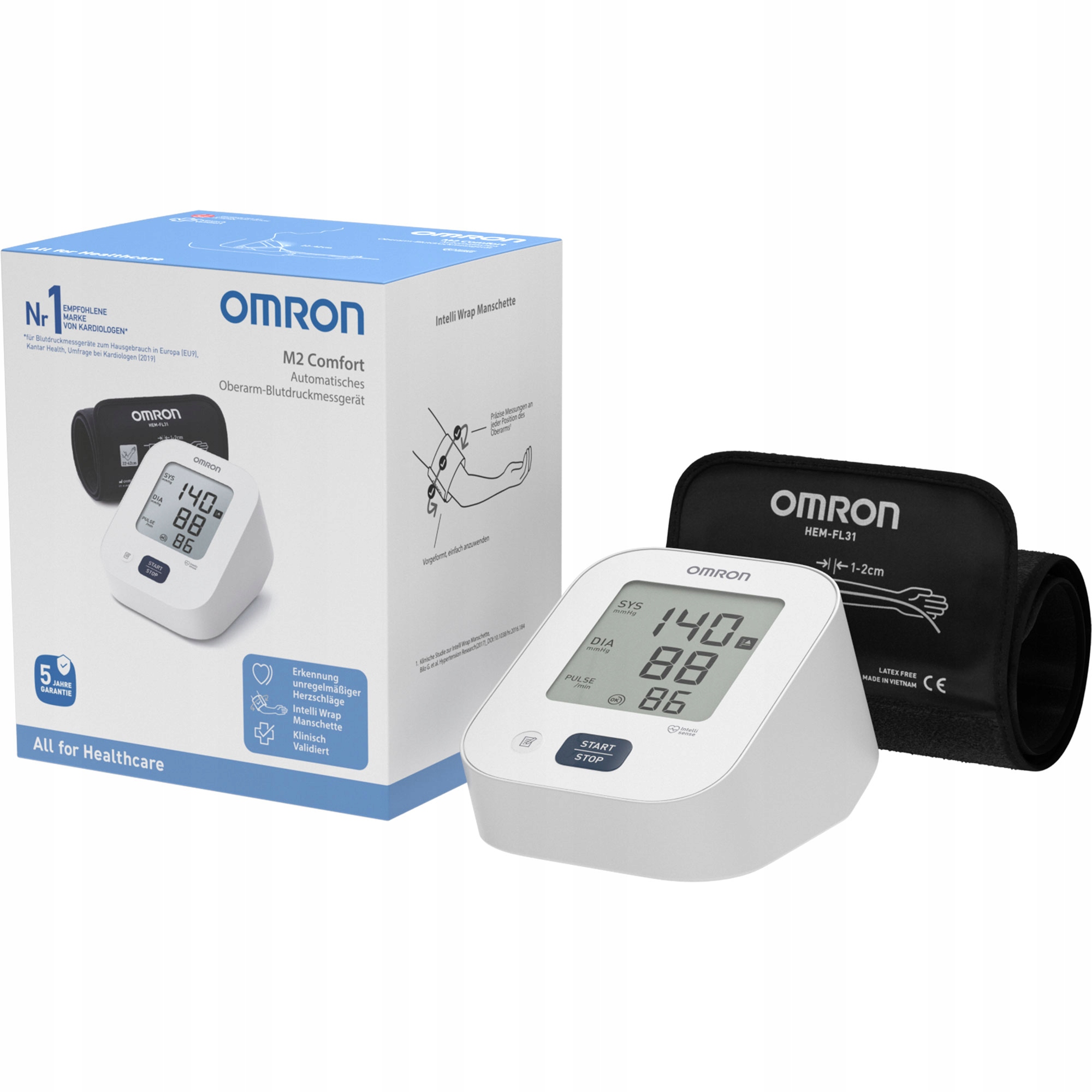 OMRON M2 Comfort Oberarm Blutdruckmessgerät, 1