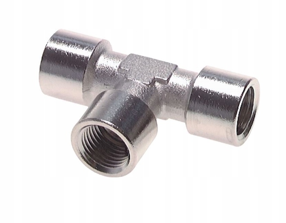 

Trójnik Metalowy Mosiądz Niklowany 1/4" Www