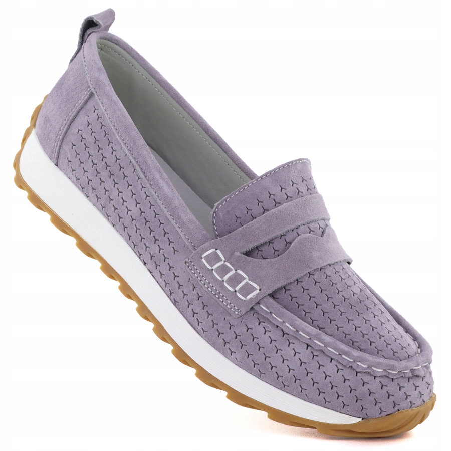 Kožené semišové mokasíny Sergio Leone SP009 39, barva purpurová