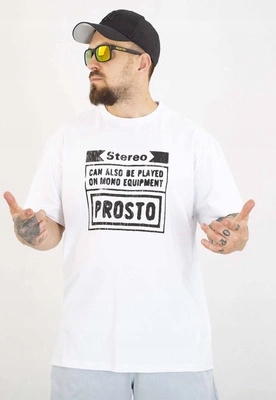 Tričko Prosto Oversize Stereo Off bílé