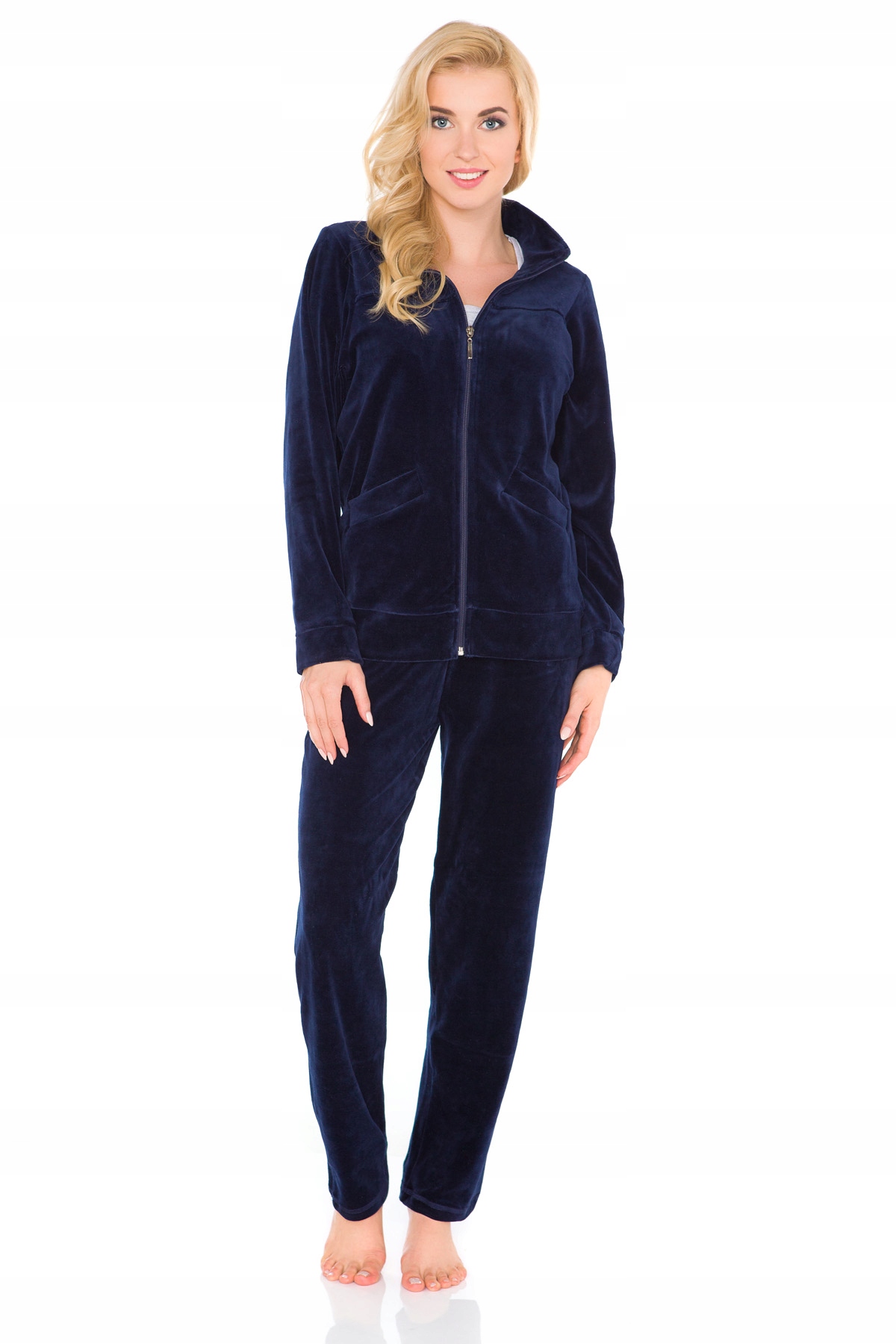 

Welurowy Dres Damski Kuba Rozpinany Kieszenie 4XL