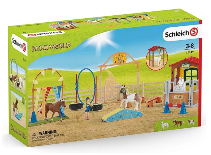 Schleich 72149 Farm World Zestaw Agility boks Dla Koni specjalna edycja