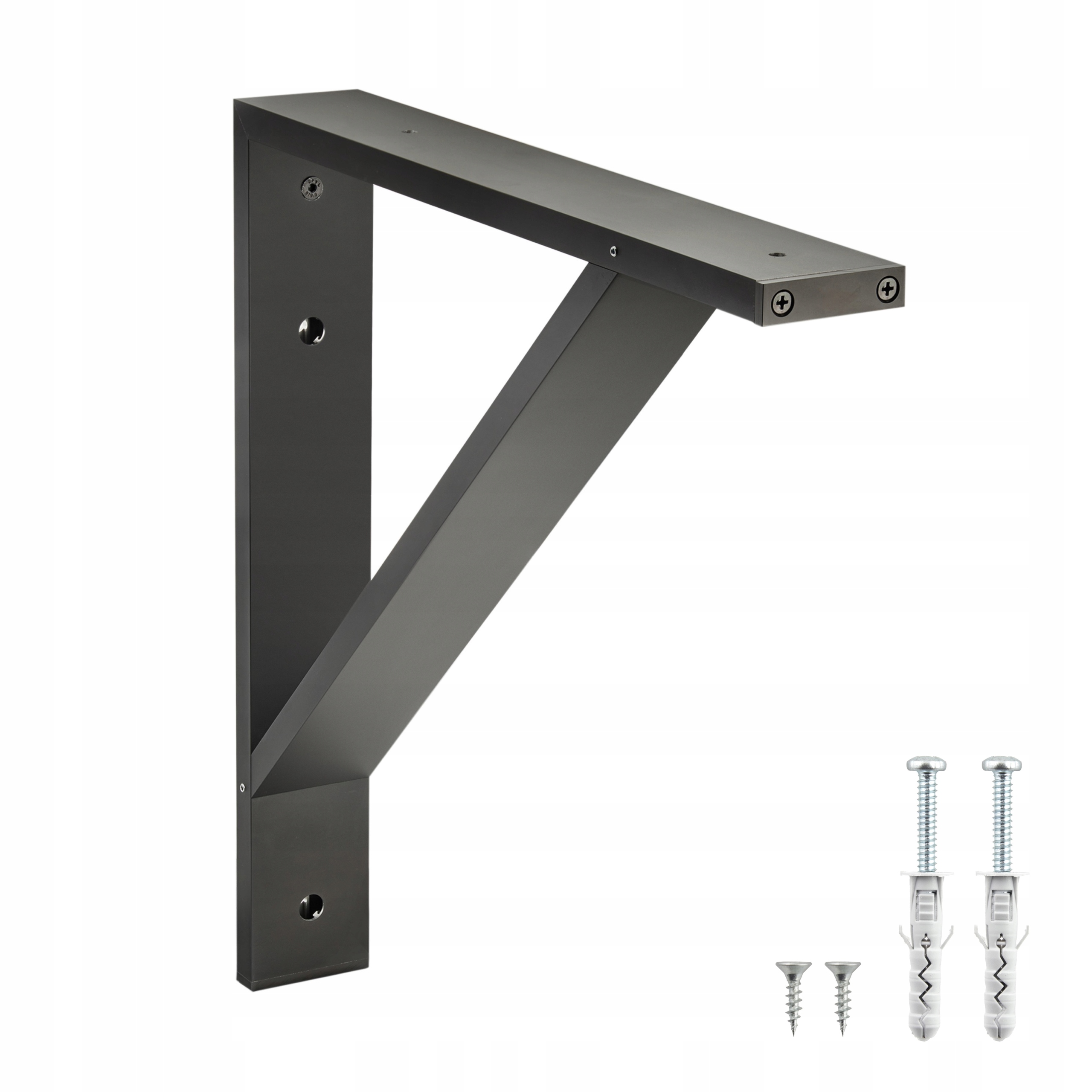 Hliníkový Držiak, Uholník Na Dosku Stola 500 MM, Čierny 50 Kg/ks Skrutky