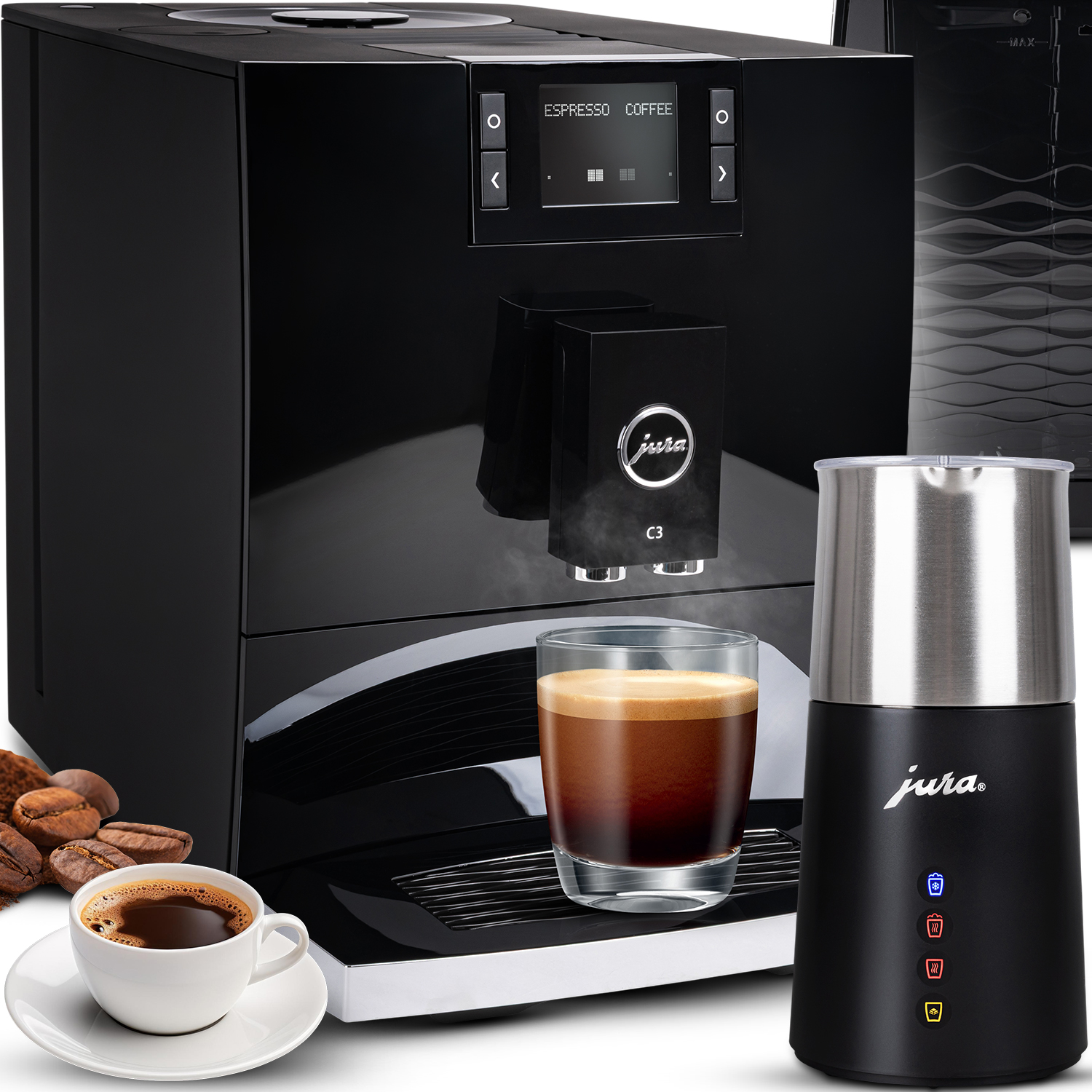 Jura Automatyczny Ekspres Do Kawy C3 1450W Urządzenie Do Spieniania Mleka