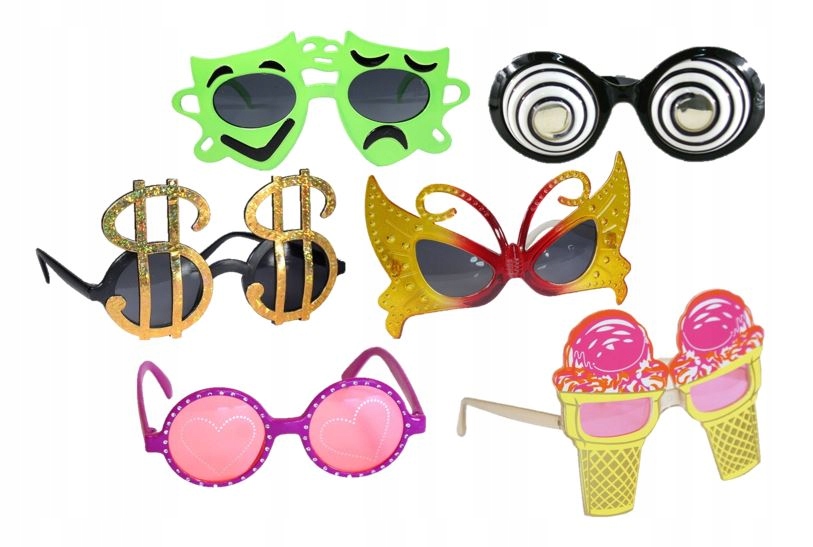 fotobudka ŚMIESZNE OKULARY zestaw selfie event urodziny karnawał choinka